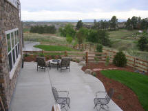 Concrete and Landscaping Project by Rittz Services:  Concrete Patio, Sod & Mulch