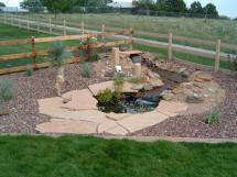 Landscaping Project by Rittz Services:  Water Feature With Pond